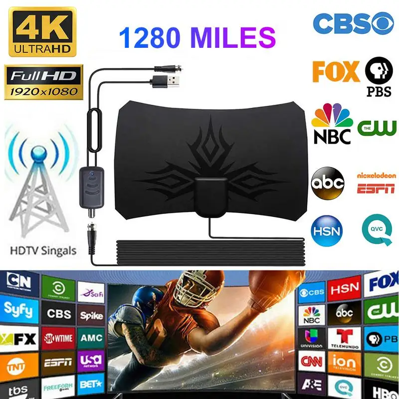 Hengshanlao Indoor 1500 Miles Digital Antena TV Aerial Amplified HDTV Antenna 4K DVB-T2 Freeview Isdb-tb Local Channel Broadcast kexin indoor 1800 miles hd tv antenna digital antennas amplification 4k dvb t2 freeview isdb tb local channel broadcasting