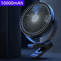 USB Charging Home Room Table Wireless Electric Fan 10000mAh Battery Outdoor Travel Portable Clip Ceiling Fan 4 Speed Adjusted 1