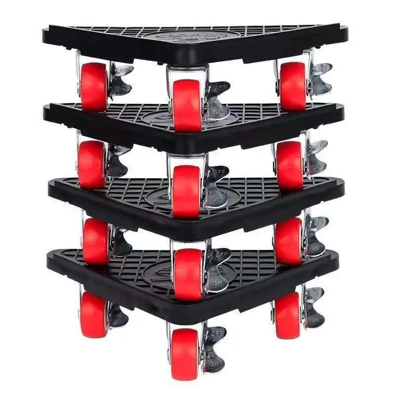 Heavy Furniture Mover Dolly Set with Lifter 360° Rotation 5-Wheel Furniture Dollies Heavy Stuff Moving Tool Set Kitchen Cabinet