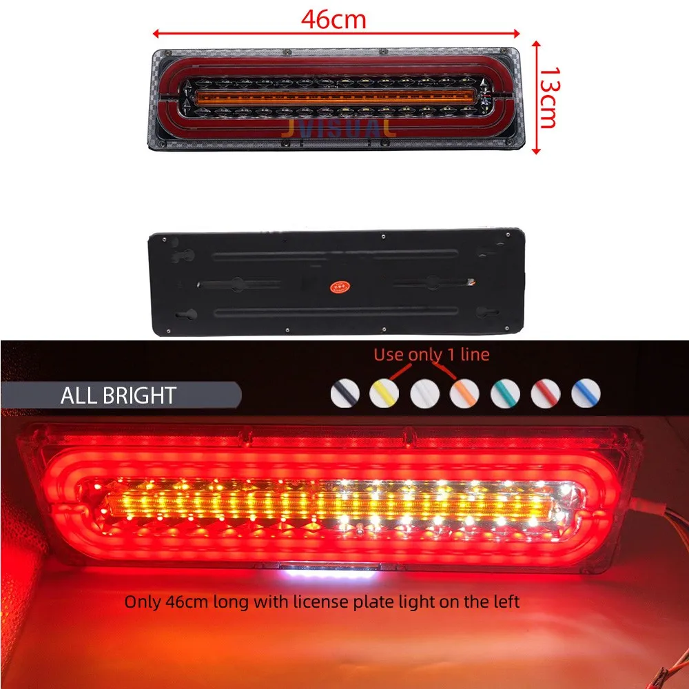 2PCS Fanali Posteriori LED Per Camion 12V-24V | Luci Stop, Frecce E Retromarcia - Impermeabili IP67 - Foto 2