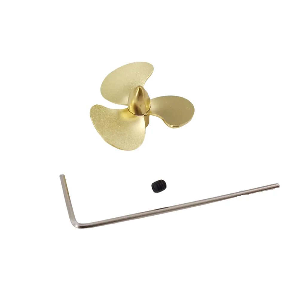 Hélice bateau RC 2mm 19mm cuivre 3 pales gauche droite paire