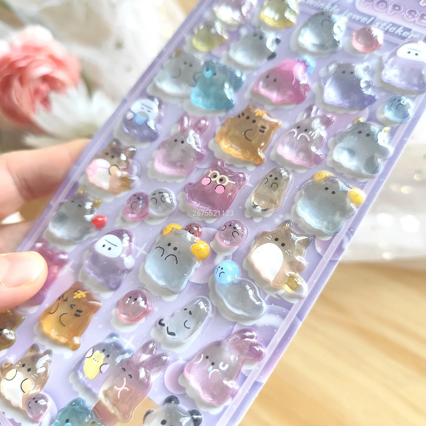 1개/4개 일본 스타일 유령 3D 입체 스티커 스크랩북 DIY 저널 귀여운 문구류 학교 가족 스티커