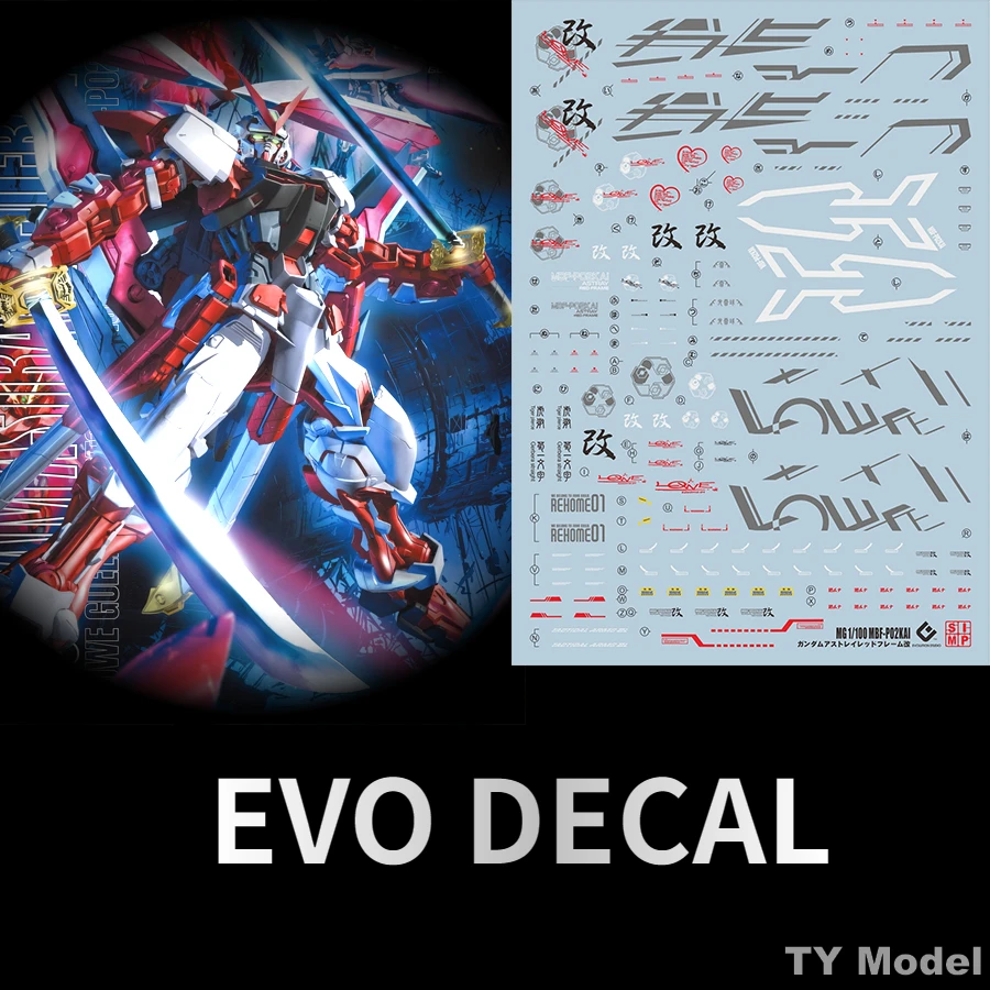 EVO 데칼 MG-129 MG 1/100 Astray 레드 프레임 카이 액션 피규어 워터 스티커 조립 모델 취미 DIY 액세서리