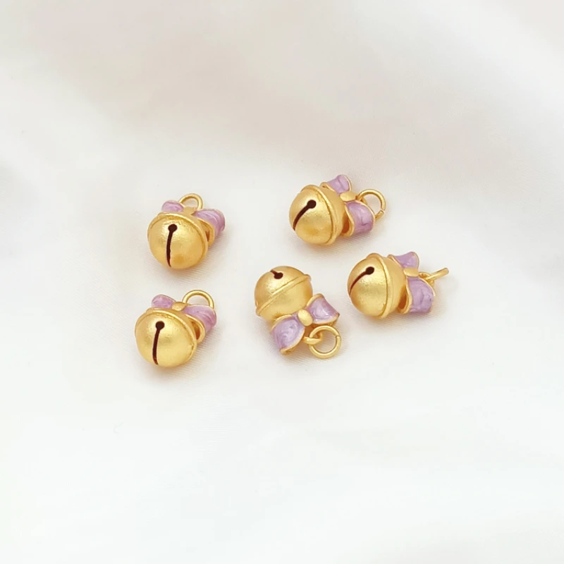 Elegant Copper Drip Oil Bell Pendant Set – Handmade Jewelry Accessories