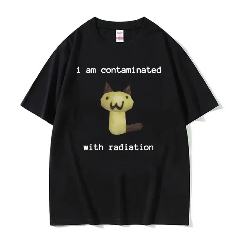 thumbnail image 1 of Camiseta divertida con meme "I Eat Cement Cursed Cat" para hombre y mujer, camisetas de manga corta con humor a la moda, camisetas de algodón de alta calidad para hombre, 1 of 5