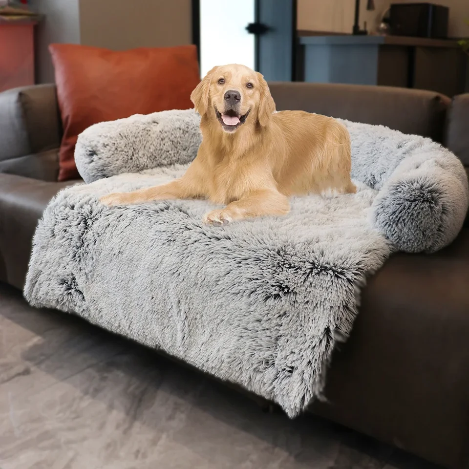 Calming Plush Dog Sofa Bed Cover
