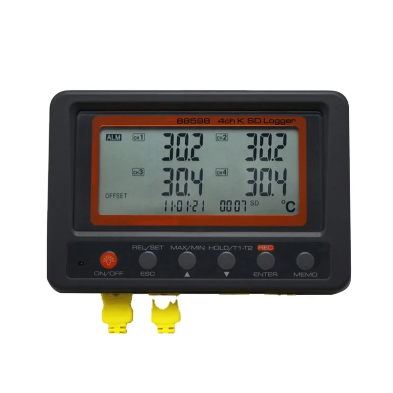 

Multi-channel Digital Thermometer 4 Channel K Type Thermocouple Digital Thermometer logging Meter Recorder AZ88598