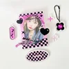 SKYSONIC 3 Inch Acrylic Photo Frame 7pcs Parts Idol Postcards Display Photo Cards Decoration Card Holder Fashion Chain Stand 5