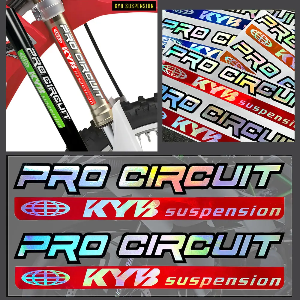 Rainbow KYB Racing Suspension Shock Motorcycle Accessories Decal Stickers For Kawasaki Z900 MT07 Tmax Suzuki Benelli KTM Honda