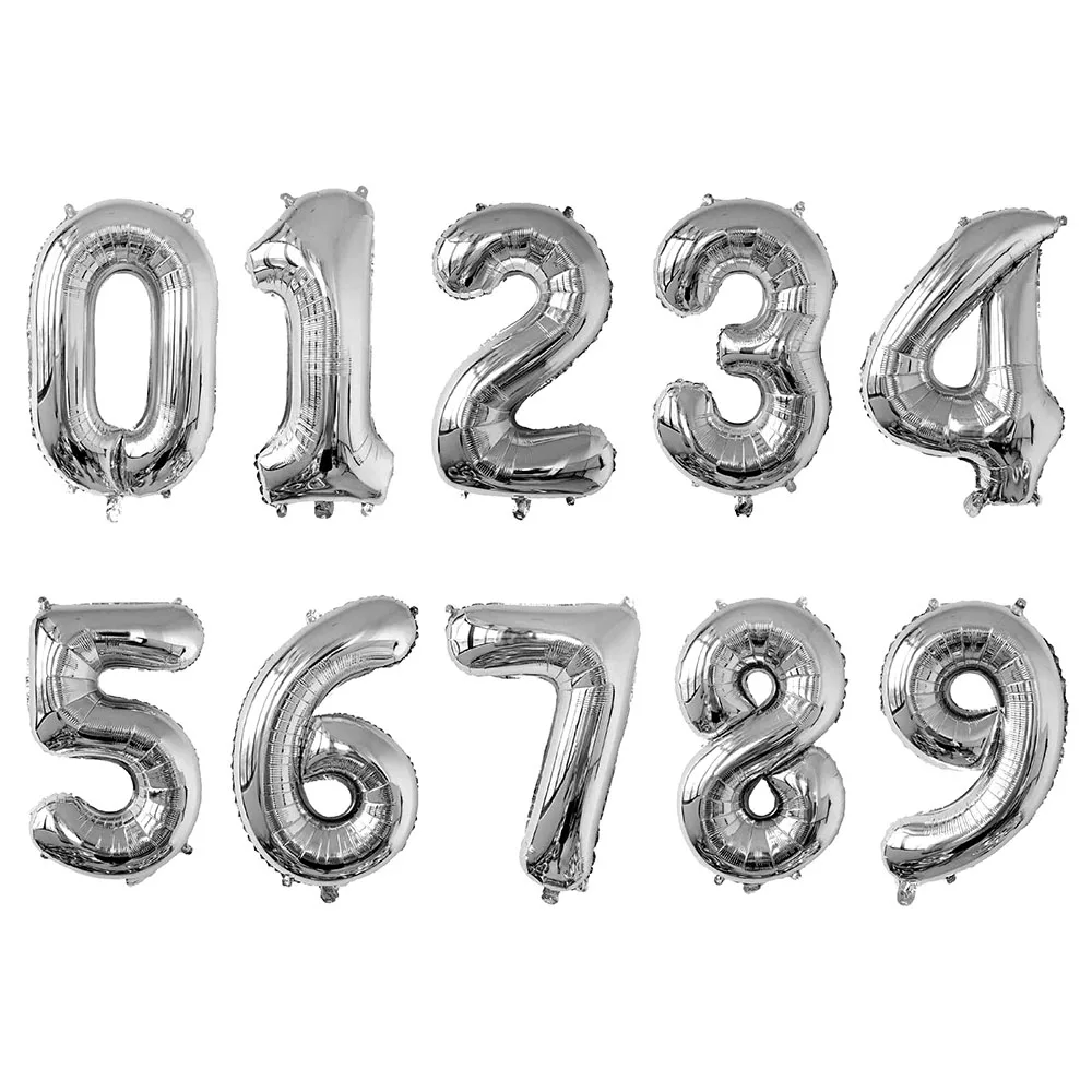 thumbnail image 1 of Globos con números de 32 pulgadas 1 2 3 4 5 6 7 8 Globos de helio con dígitos numéricos para baby shower Fiesta de cumpleaños Decoración para bodas Suministros, 1 of 5