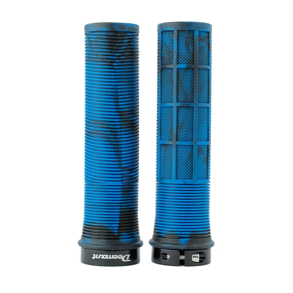 Bicycle Handlebar Grips Bike Handlebar Grips Bike Handle Grips Bicycle Handlebar Grips TPR Anti-Skid MTB Road Bike Handle End Grips Shockproof Aluminum Lock Ring