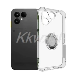 Shockproof Back Ring Holder Bracket Phone Case - Original Design for Fairphone 5 (Ring Case Clear)