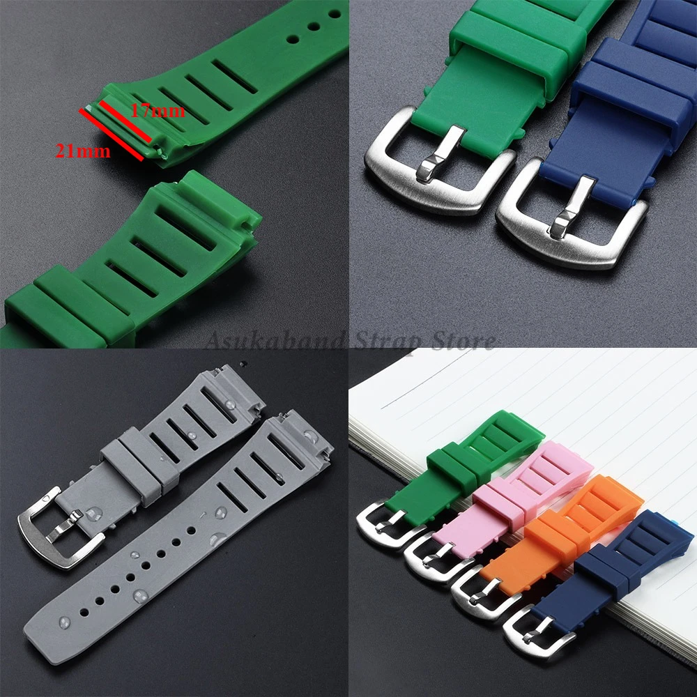 Premium Waterproof Silicone Sport Watch Strap - Soft Diving Rubber Bracelet