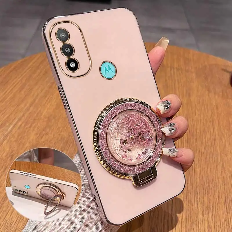 Circular Support Plating Phone Case - Enhanced Protection and Style