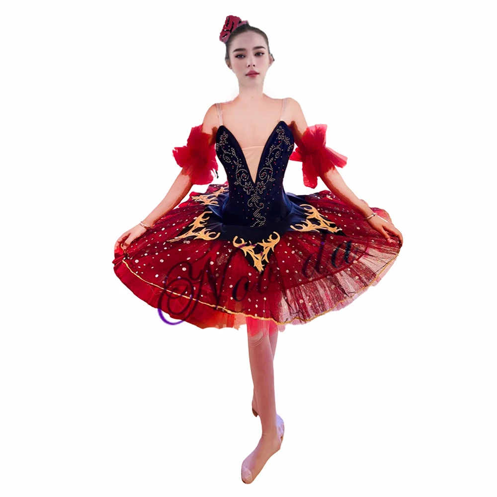 Classic Professional Ballet Tutu Adult Kids White Swan Lake Pancake