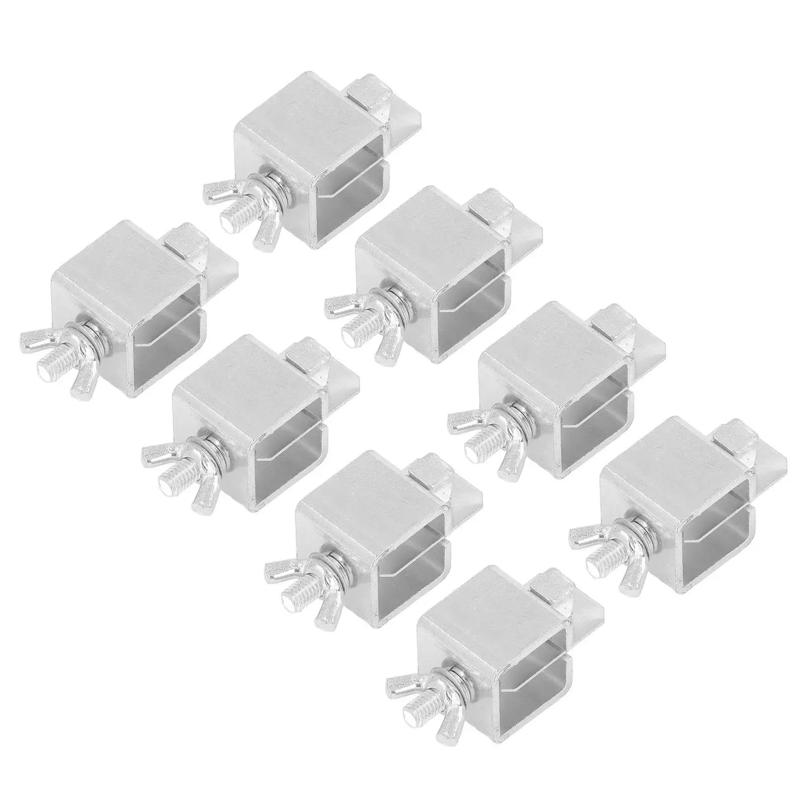 8Pcs Silver Butt Welding Clamps for Auto Body Panel-Aluminum Alloy Butterfly Clamp Set