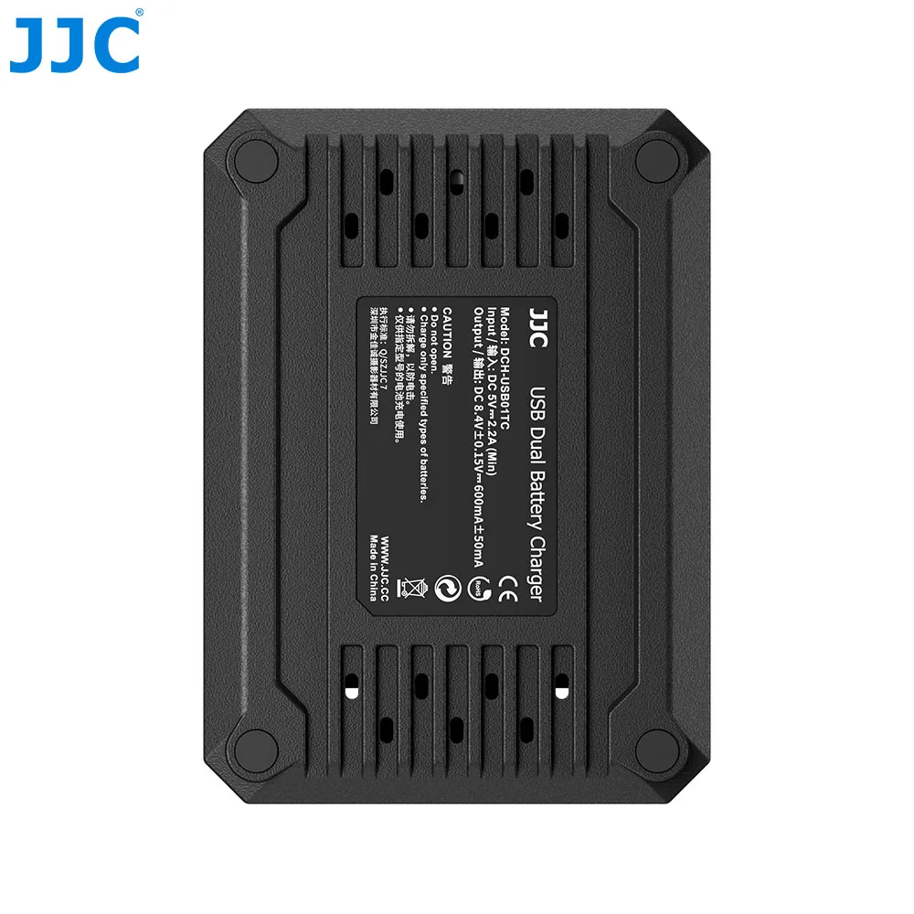 JJC USB 타입 C 듀얼 배터리 충전기 (올림푸스 OM 시스템 E-M10 IV II III OM5 II E-PL7 BLS-1 / BLS-5 / BLS-50 배터리용)