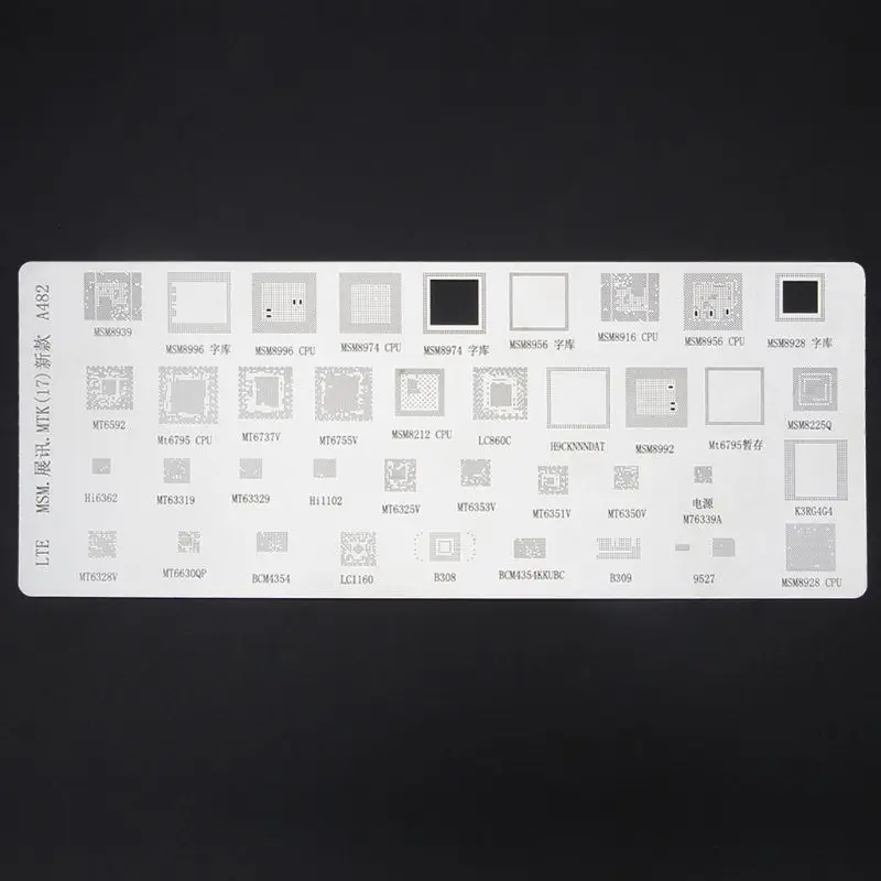 CPU PM 전원 IC Reball 핀 BGA 직접 열 템플릿 용 MTK 용 4PCS BGA 스텐실