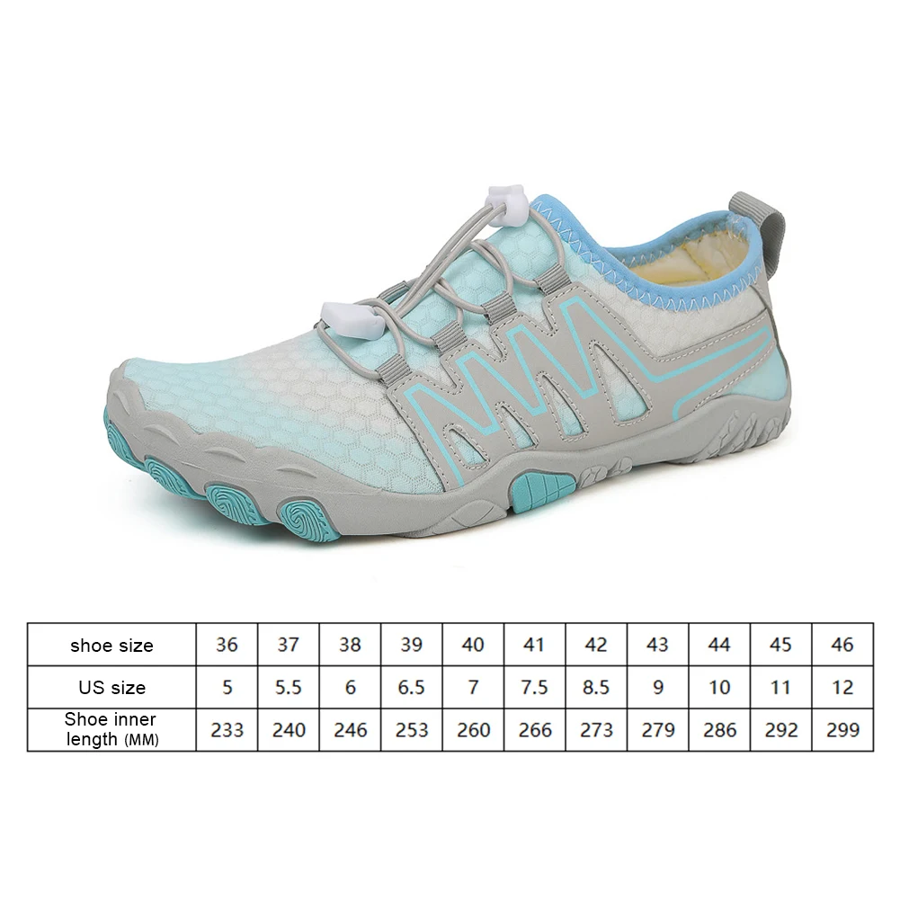 Water Shoes Lightweight Aqua Shoes Quick Dry Diving Sneakers Non-slip Ergonomic Hiking Shoes Breathable for Outdoor Beach