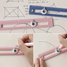 

Cute Compasses Ruler Color Multifunctional Drawing Circle Tool Ruler Professional DIY Geometric Drawing Tool School Office 15cm