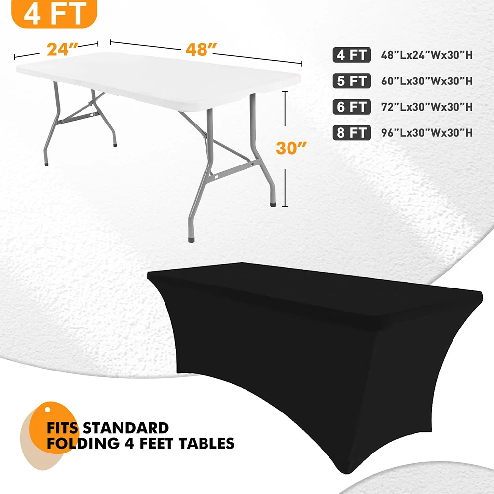 2Pack Spandex Waterproof Table Covers 4ft，Spandex 4ft Waterproof Table Cove Supero 2Pack Waterproof Spandex Table Cover for 6FT Table Universal Fitted  Stretch Tablecloth for Party, Banquet, Wedding and Events-Fuchsia :