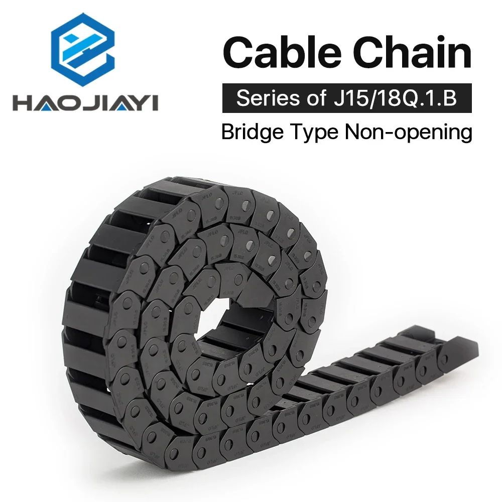 Plastic cable chain cable carrier Cable Chains 15x20 15x30 18x25 18x37 mm Bridge Type Non-Opening Plastic Towline Transmission Drag Chain for Machine