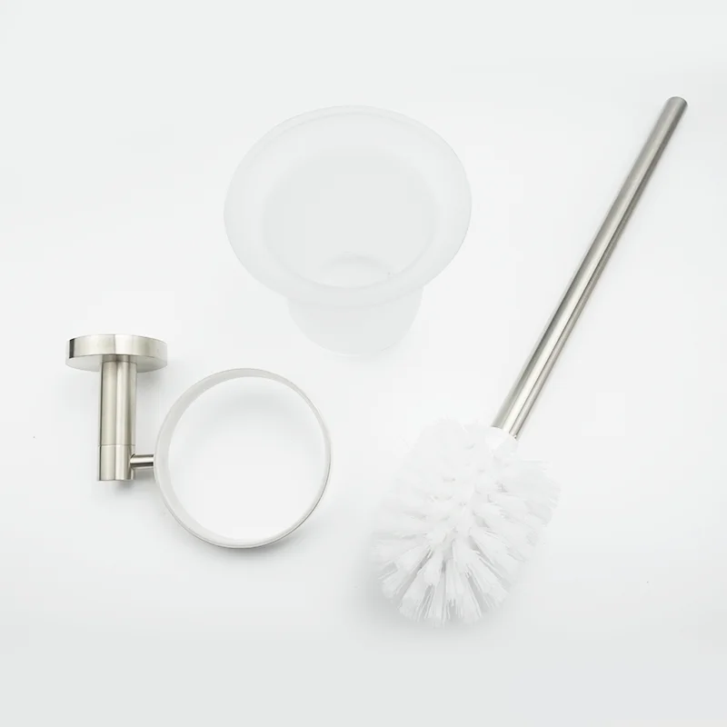 Brushed Nickel Wall Mount Stainless Steel Bathroom Hardware Set Towel Bar Towel Ring Paper Holder Robe Hook Bathroom Accessories