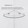 Hot Selling-Bathroom Shelves, Bathroom Glass Corner Shelf Triangle Wall Mounted ,Tempered Glass Shelf For Storing Shower Gel/Soa 5