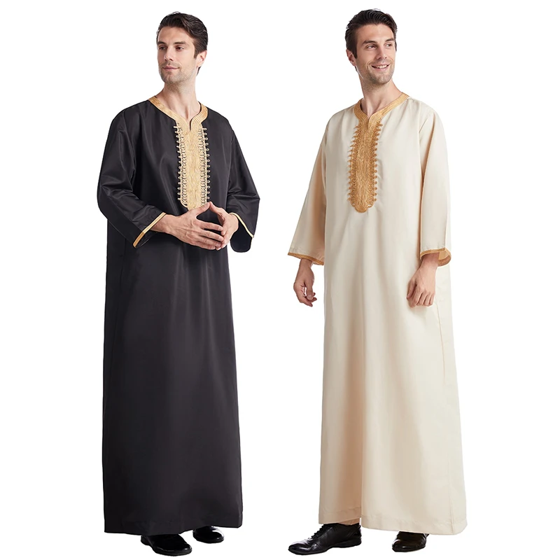 

Man Abaya Muslim Dress Pakistan Islam Clothing Abayas Robe Saudi Arabia Kleding Mannen Kaftan Oman Qamis Musulman De Mode Homme