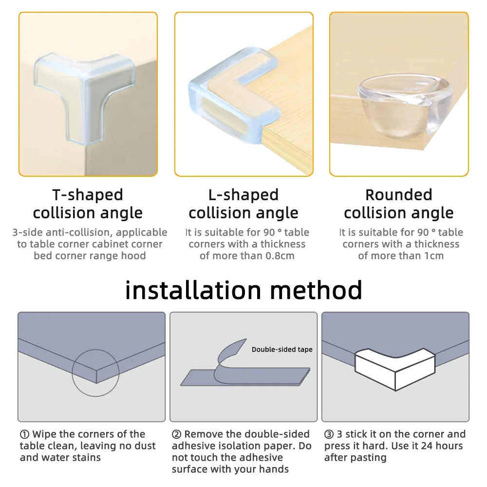 10PCS Baby Safety Silicone Protector for Table Corner Edge