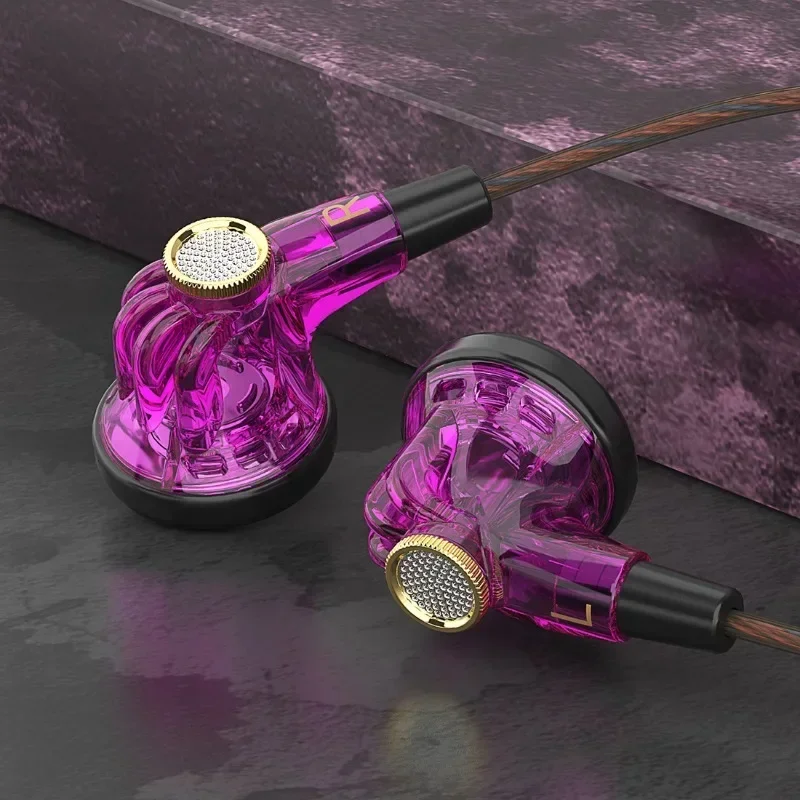 QKZ MDR 플랫 헤드 헤드폰, AUX 유선 다이내믹 드라이버, HiFi 헤드폰, 휴대폰 및 MP3 플레이어용 대형 무빙 코일, 3.5mm