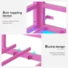 Twin Metal Loft Bed with LED Lights, Loft Bed Twin Size with Full-Length Guardrail &Clothes Rack, Heavy Duty Loft Beds Frame 6