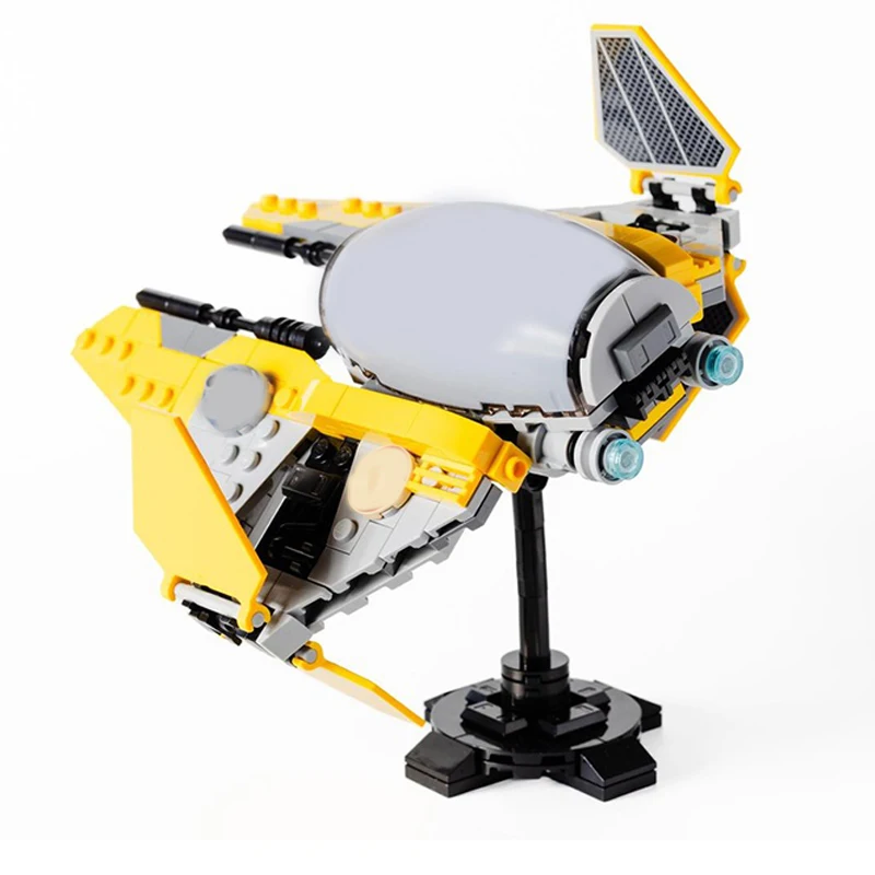 새로운 360 PCS MOC 스타 배틀 옐로우 인터스텔라 인터셉터 모델 빌딩 블록 벽돌 크리 에이 티브 조립 교육 장난감 선물
