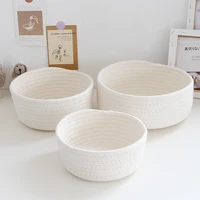 Sundries Storage Baskets Cartoon Hand Woven Kids Toys Desktop Organizer Box Tassels Laundry Baskets Makeup Cosmetic Accessories 6