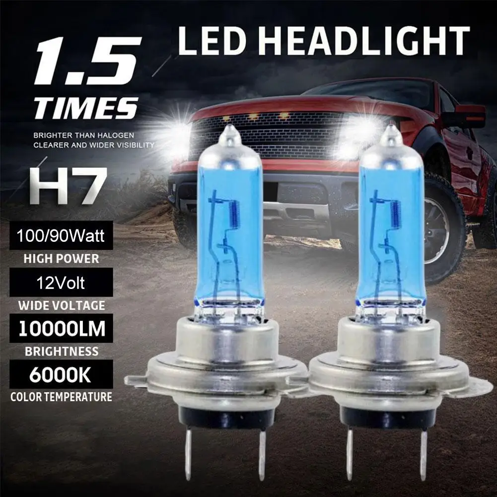 2pcs-H7-Light-12V-55W-100W-Light-Bulbs-Super-Bright-White-Fog-Lights-H7 ...