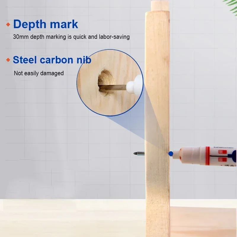 Long Head Marker Marking Pen Permanent Paint Pen Set for Woodworking Decoration Deep Hole Marker Stationery Art Supplies 1/5 PCS Permanent Marker