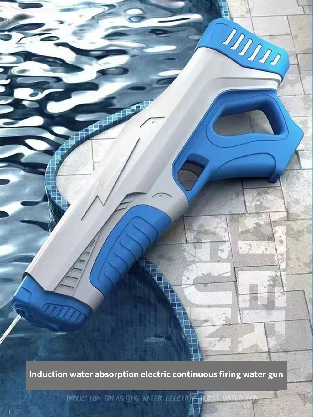 Pistolet à Eau électrique - Jeux De Plein Air Et De Plage - Jouet Pour Adultes Et Enfants - Bleu