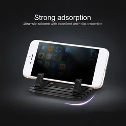 Universal Phone Holder for Car Phone Desktop Stand Dashboard Soft Silicone Non-slip Bracket Car Phone Holder For iPhone Samsung