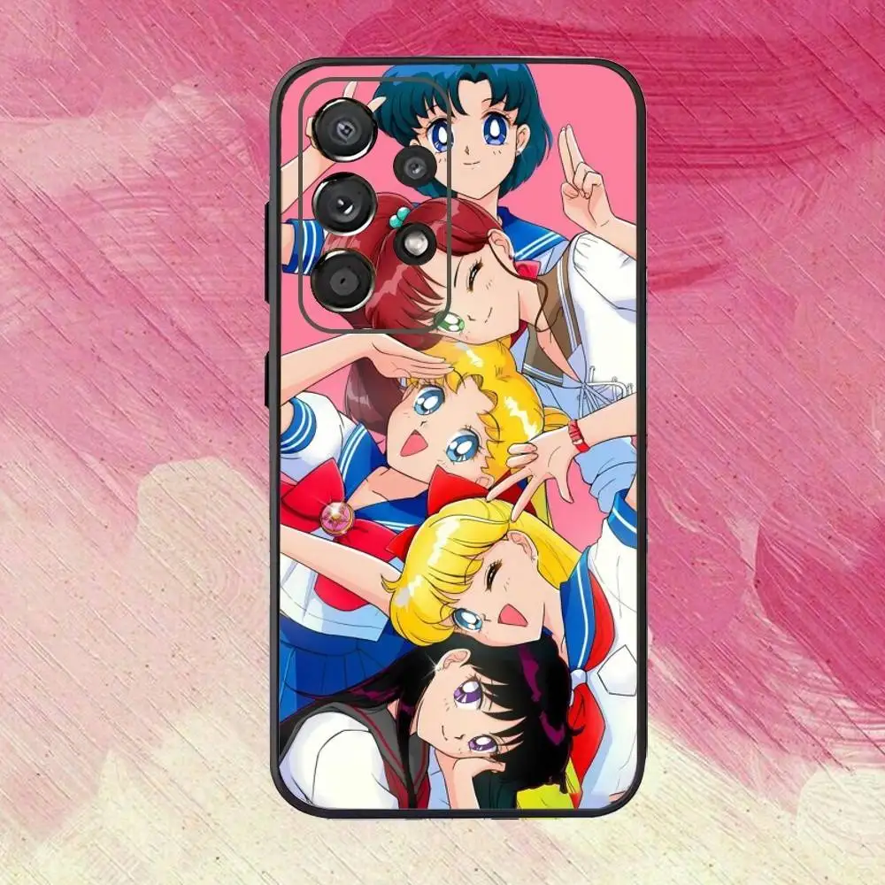 Enchanting Sailor Moon Cartoon Phone Case - Black Cover