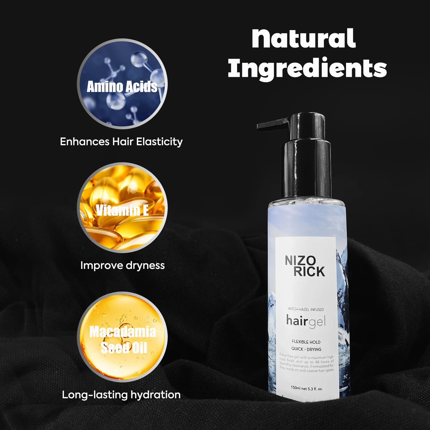 Men's hair gel water lasting styling micro-fragrance moisturizing styling gel spray