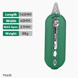 Heavy - Duty Electrician Pliers with Wire Stripper, Cutter & Separator - Precision Tool for Effortless Cable Repair (Green)
