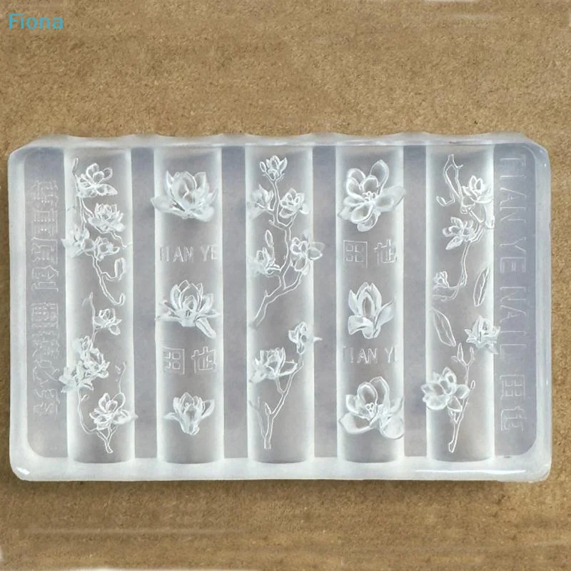 ? 목련꽃 실리콘 네일 몰드, DIY 네일 아트 장 3D 꽃가지 레진 몰드