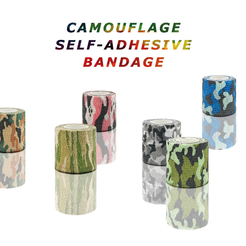 5cmx4.5m Hunting Non-woven Camouflage Tapes Outdoor Shooting Blind Wrap Camo Stealth Tape Waterproof Durable Hunting Accessories