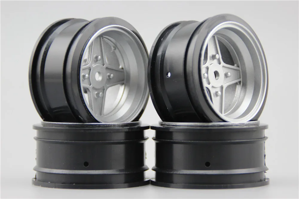 4 Stück 1/10 Touring&Drift Felge im klassischen Stil 6 mm Offset 1/10 Rallye-Rad für HSP HPI Kyosho Sakura Tamiya Yokomo – Detail 3
