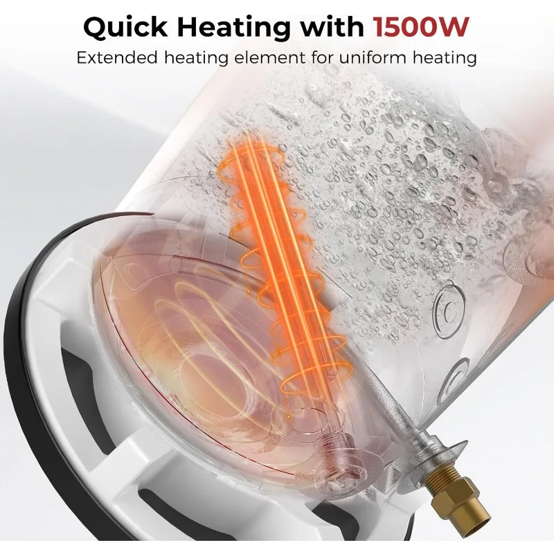 Tank Water Heater Electric,10 Gallon Point of Use Instant Hot Water Heater (ME100B)120v 1500W Built-in Reliable T&P Relief Valve