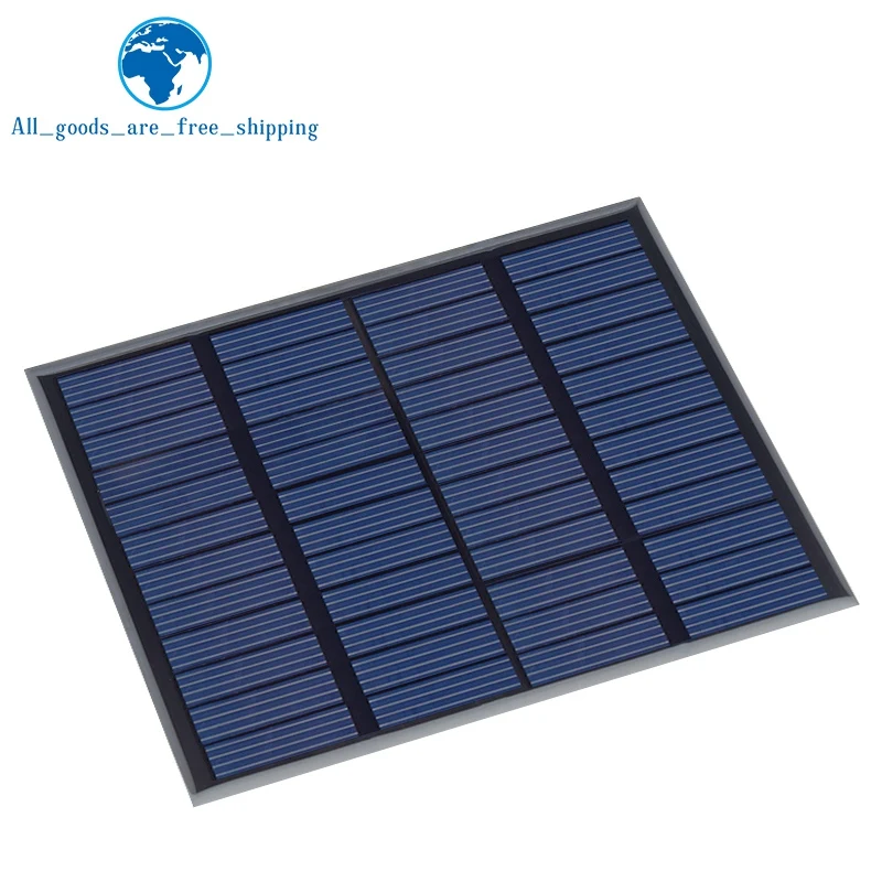 TZT 1/3개 12V 125mA 1.5W 태양광 패널 다결정 115*85MM 미니 선파워 태양광 시스템 DIY 배터리 휴대폰 충전기용