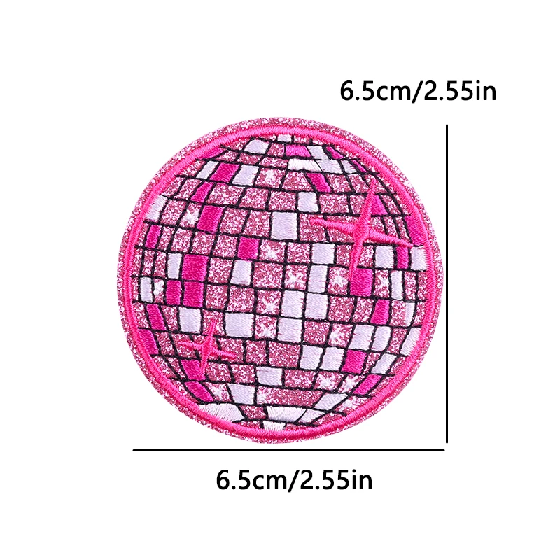 10-Pack Pink Bow Iron-On Patches – 6x5 Inch Shiny Embroidery Appliques For Clothes, Hats, Bags