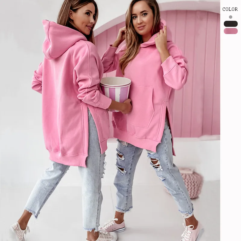 

European Style Woman Casual Sweatshirt Hooded Pullover Femela Jumper Loose Spring Autumn Woman Hoodies