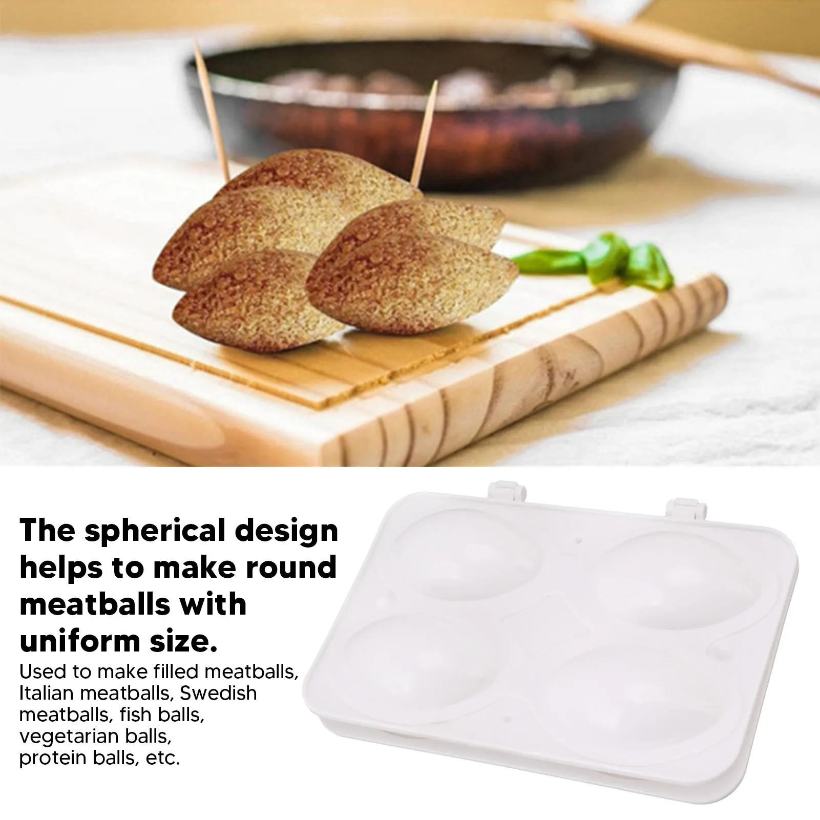 Meatloaf Maker Press Tool Meatball Making Mold ABS Meatloaf Maker Press Tool Dishwasher Meatball for Kitchen