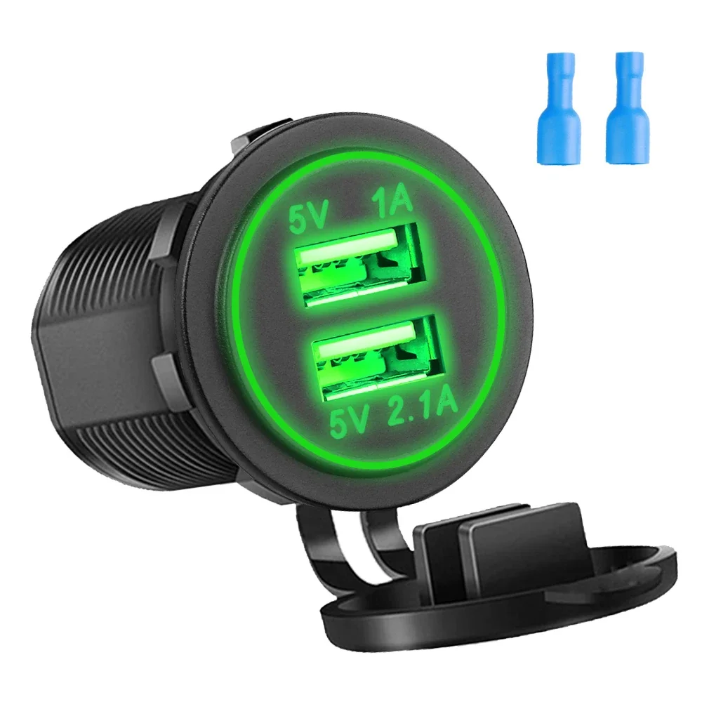 Green Dual USB